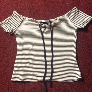 Off the shoulder crop top